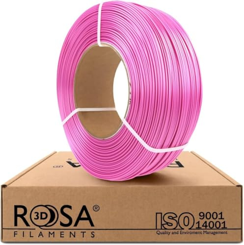 ROSA3D PLA Filament 1.75 mm für 3D Drucker, PLA Rosa Satin, Refill Filament 1kg