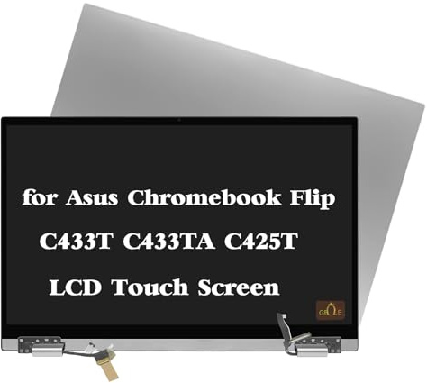 GBOLE Replacement for Asus Chromebook Flip C433 2 in 1 C433T C433TA C425T LCD Touch Screen Digitizer Assembly 14.0 FHD 1920 x 1080 IPS Silver