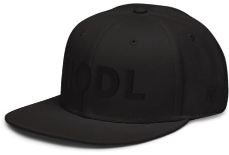 HODL Snapback Baseball Cap | Bitcoin & Crypto Streetwear | 3D Stick Look | High-Profile Snapback 3D Stick Schwarz mit seitlichem Logo Schwarz