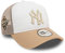 New Era Baseball Cap New York Yankees E-Frame Trucker Kappe World Series Teamlogo NY Snapback weiß beige - One-Size