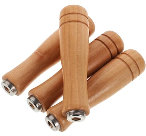 Artibetter 4 Mangos De Madera Para Raspar Mango De Raspador Portátil Mango De Lima Resistente Mango De Lima Ergonómico Agarre De Lima Para Raspador Mango De Corte Ergonómico Mango De