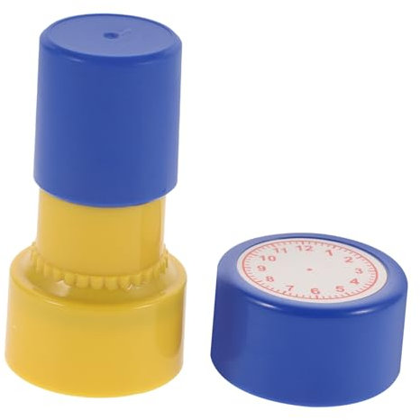 ERINGOGO Uhr-lehrmittel Für Kinder, Voreingefärbter Stempel Zum Erlernen Der Zeit, Kinderuhr-erkennungsstempel, Klassenzimmer-Stempel, Lehr-uhrenstempel