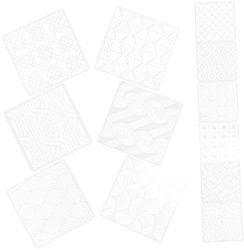 Operitacx Zeichenschablonen 12 Stück Kunststoff-malvorlagen Geometrische Formen Zum Basteln