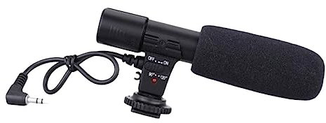 OSALADI Kameramikrofon Für DSLR Und Camcorder Externes Videoaufzeichnungsmikrofon Für Telefone Tablets Klares Interview-live-Streaming Breiter Frequenzbereich Hohe Empfindlichkeit Montageo