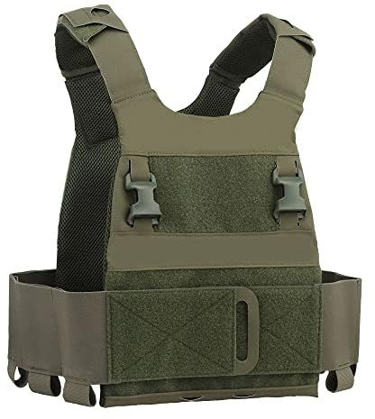 Peminkoo F.CPC S1ickster Plate Carrier F.erro Tactical Vest Outdoor Lightweight A.DAPT System Hunting Equipment Portable Airsoft Vest (Green)