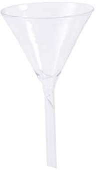 HOLIDYOYO Glass Powder Funnel 40mm Triangular Glass Lab Funnel Heat Resistant for Filling Small Bottles and Chemical Use in Kitchen and Laboratory