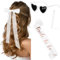 Augesak 4 Stück JGA Accessoires Frauen- JGA Schleier Braut, Bride to Be Schärpe, Herz Sonnenbrille mit Stift, JGA deko Frauen für Junggesellenabschied Brautparty und Hochzeitsfotografie