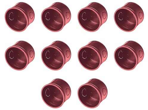 10 Pezzi Scatola 502 Da Incasso Ø65x42mm, Tondo Interasse 60mm Per 2 Moduli, Cassetta Da Incasso, Montaggio A Parete, Scatola di Distribuzione e Derivazione