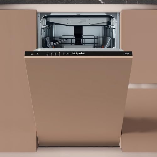 Hotpoint Fully Integrated Slimline Dishwasher - Black Control Panel with Fixed Door Fixing Kit Kit - D Rated