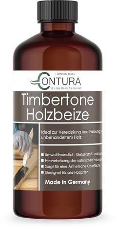 Contura Holzbeize Timbertone Holzfarbe Tischler Positiv Beize Holz Farbe Wasserbeize Modern Parkett Möbel (Palisander dunkel, 250ml.)