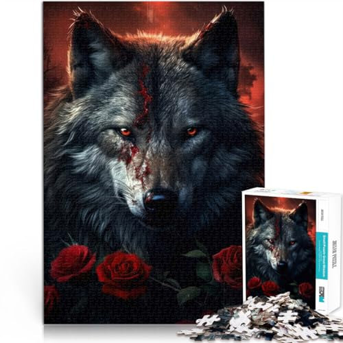 Analyse und Logik verdammter schwarzer Wolf Puzzle für Erwachsene mit 1000 Teilen 50x75cm Einzigartige Wohndekoration und Geschenke für ab 14 Jahren