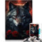 Analyse und Logik verdammter schwarzer Wolf Puzzle für Erwachsene mit 1000 Teilen 50x75cm Einzigartige Wohndekoration und Geschenke für ab 14 Jahren