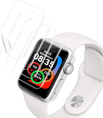 Bodyguard Verre Trempé pour Apple Watch Series 4/5/6/SE/SE2/SE3 (40mm), 4 Pack Bubble Free protection écran, Anti Rayures, Haute définition, Souple TPU Film, Ultra HD Apple Watch 40mm vitre protection