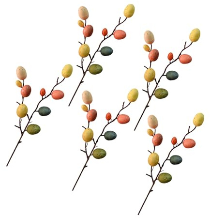 iplusmile 5 Zweige Dekorative Ostereier DIY Osterei Ornamente Ostern Blumenarrangement Für Zuhause Und Garten