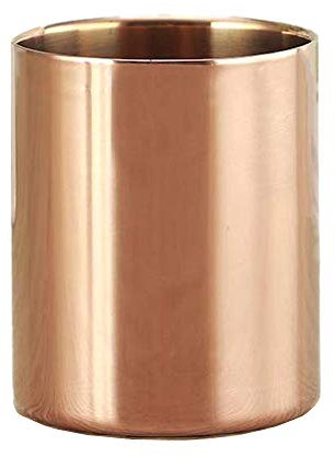 Rose Gold Stainless Steel Cylinder Pen Holder for Desk Organizers and Stand Multi Use Pencil Pot Holder Cup (Rose Gold)