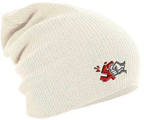 Longbeanie Slouch-Beanie Wintermütze gegen Nazis 55150 Farbe Natur