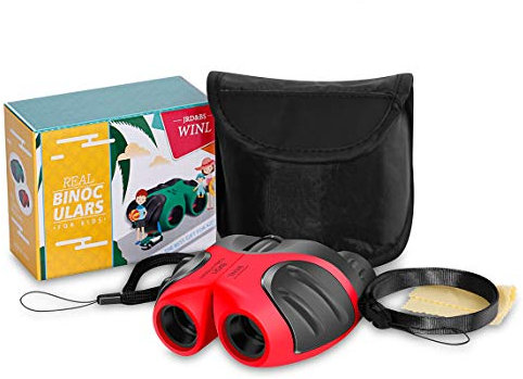 JRD&BS WINL Teleskopspielzeug des 3-12 Jährigen&Mädchens Jungen,Best-Sun Kompakte wasserdichte Fernglas FÜR Kinder Geschenke FÜR Teen Girl Geburtstags Geschenk Kinderspielzeug im Freien (Rot)