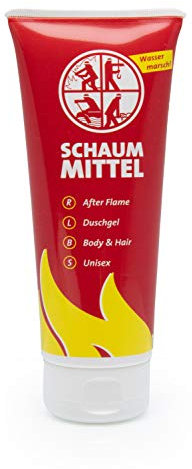 Feuerwehr-Duschschaum After Flame im trendigen Feuerwehr-Design, 200 ml