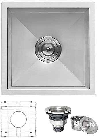 Ruvati 13 x 15 inch Undermount 16 Gauge Zero Raduis Bar Prep Kitchen Sink Stainless Steel Single Bowl - RVH7113