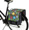 BikyBag Classic – Doppelte Fahrradtasche – 26 L Wasserabweisende Gepäckträgertasche | Fahrradtasche für Pendler & Einkauf (Classic CL - Graue Ganseblumchen)