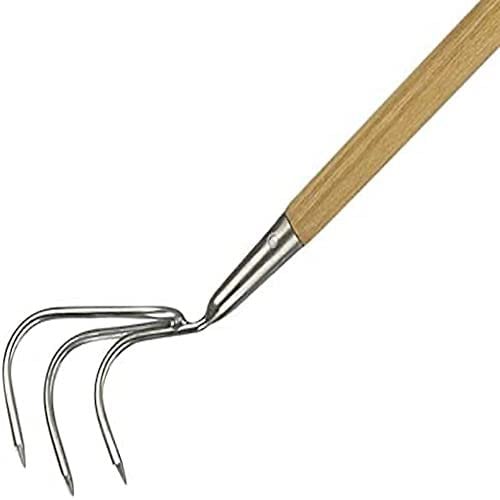 Kent & Stowe Stainless Steel Long Handled 3 Prong Cultivator 100% FSC