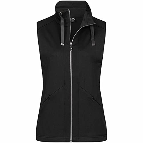 Linea Primero LPO Jennifer II Damen Sport Freizeit Weste Übergröße, Schwarz, 52