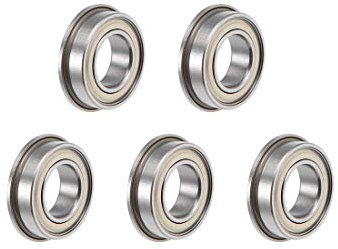 Sourcing Map F689ZZ Flansch-Kugellager, 9 x 17 x 5 mm, geschirmtes Chrom-Stahl-Kugellager, 5 Stück