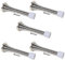Feder-Türstopper, federnd, Türstopper, Wand-, Sockelleisten oder Türbefestigungen & Schrauben, 5 Stück, vernickelt