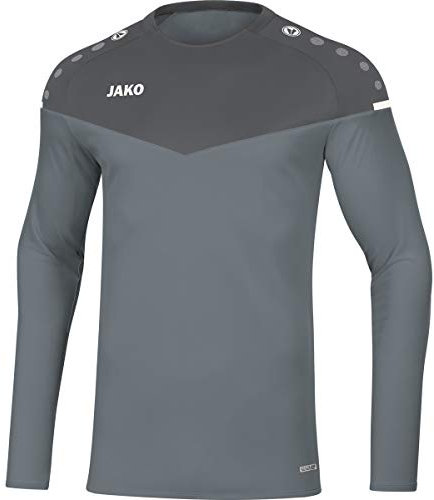 JAKO Herren Sweatshirt Champ 2.0, Steingrau/Anthra Light, M
