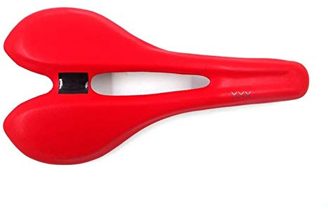Fahrradsattel Leicht Comfort Carbon Sattel Rennrad Sitz Mountainbike Sattel Breite Männer-Zyklus-Fahrrad-Sattel-Zubehör 664 (Color : Red)