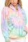 HVEPUO Herbst Mode Batik Hoodie Damen Coole Sachen Für Teenager Mädchen Y2K Top Basic Casual Bunt Kapuzenpullover Aesthetic Tie Dye Kordel Für Hoddies Frauen Kawaii Outdoor Dream Hoodie Green Grün S