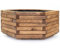HolzFee Eck Pflanzkasten Akzent 6-Kant Kiefer dunkel 97 x 57 x 40 cm Holz