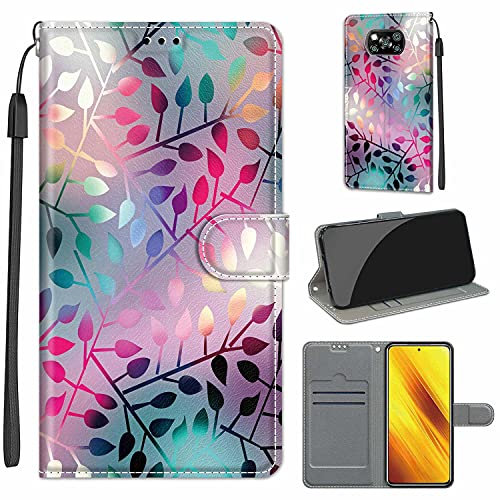 TOMYOU Hülle für Xiaomi Poco X3 Pro/Poco X3 / Xiaomi Poco X3 NFC, Stoßfeste Handyhülle, Premium-PU-Ledertasche Mit [Kartenschlitz] [Standfunktion] Kompatibel für Xiaomi Poco X3 NFC/Poco X3 Pro