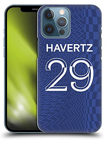 Head Case Designs Offizielle Zugelassen Chelsea Football Club Kai Havertz 2021/22 Spieler Home Kit Harte Rueckseiten Handyhülle Hülle Huelle kompatibel mit Apple iPhone 13 Pro Max