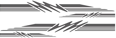 Aublinto 4 adesivi a righe per carrozzeria camper, in PVC, impermeabili, a righe, per auto, camper, SUV, roulotte, roulotte, 4 pezzi