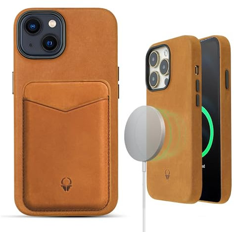DONBOLSO Lederhülle für iPhone 13 mit Brieftaschenbündel - Handyhülle - Schutzhülle - Klassisches Leder mit Kratzfestem Mikrofaserfutter
