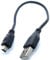 25cm short Mini USB to USB 24AWG 2.0 Hi-Speed 2.0 A-Male to Mini-B 5pin Cable Power & Data Lead 0.8ft Black Nickel Connectors