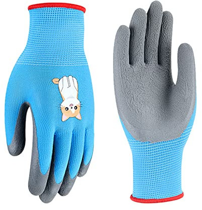 Toulifly Gartenhandschuh, Kinder Gartenhandschuhe, Latex Schutzhandschuhe, Schutzhandschuhe aus Latex, Arbeitshandschuhe für Kinder, Basteln, Malerei, Aktivitäten im Freien(für 3–6 Jahre)