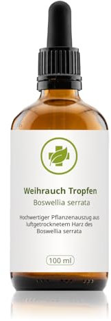 Weihrauch Tinktur 100 ml - (Boswellia serrata) - Premium Qualität - Urtinktur ohne Zusatzstoffe