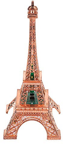 Tbest Eiffelturm blinkend, Mini-Eiffelturm-Statue, Eifelturm Mit Beleuchtung,Repliken des Eiffelturms, Turm LED Licht Leuchtende Schöne Hause Dekoration Metall Modell Handwerk Ornament