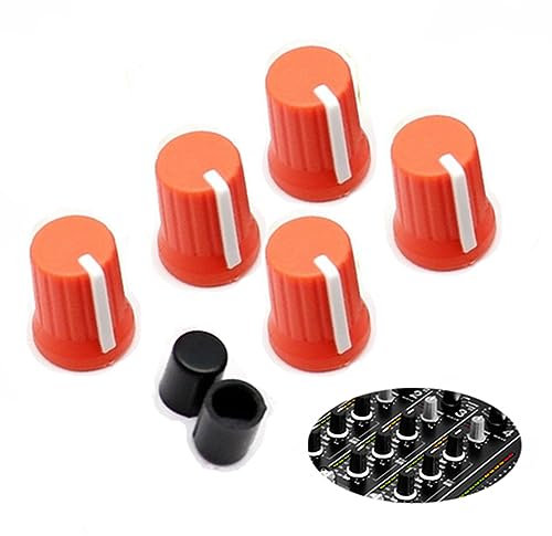 WXYINSPAS 5 manopole universali per equalizzatore, potenziometro, fader, per asta di spinta per controller DJ, mixer console Pioneer DJM, DDJ, XDJ, Denon, Numark, AKAI RANE VESTAX, arancioni