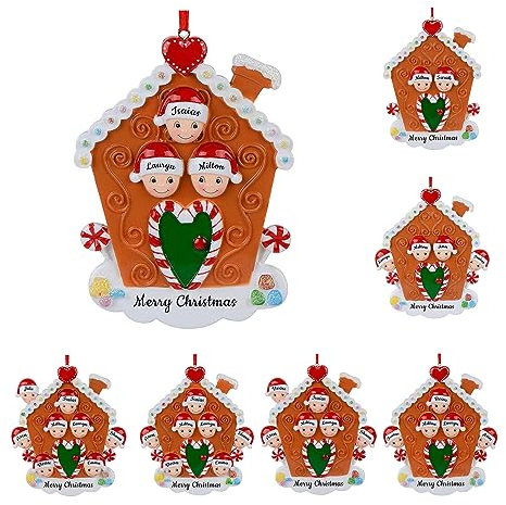 2024 Ornamento natalizio personalizzato per la famiglia, decorazione da appendere all'albero di Natale con i nomi dei membri della famiglia