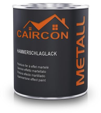 CAIRCON Hammerschlaglack - Rostschutzfarbe & Metallschutzlack - Schwarz 750ml