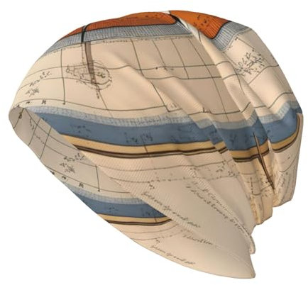 YYHWHJDE Law of The Compass Navigation Prints Erwachsene Strickmütze - Weiche und bequeme Beanie für Outdoor-Aktivitäten Schwarz, Schwarz , One size