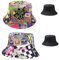 Flywife Unisex bedruckter doppelseitiger Fischerhut, wendbar, 90er Jahre Bucket Hat A, Einheitsgr��e