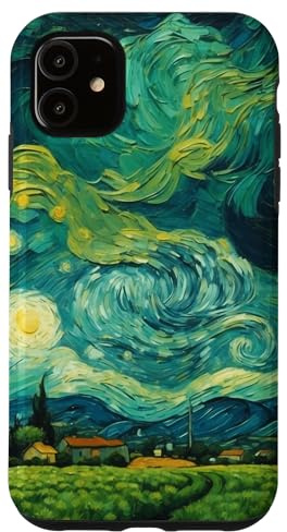 iPhone 11 Van Gogh Green Wheat Fields Modern Art Painting Case