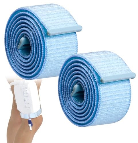 Katheter Beinbeutel Gurte Verstellbarer Rutschfester Katheterhalter Bein Urinbeutel Schlauch Halter Fixierbänder für Bein Katheterfixierung 2 Stück