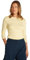 Tommy Hilfiger Women's Long Sleeve Slim Fit Boat Neck Top, Multicolor (Citronella/Ecru STP), S