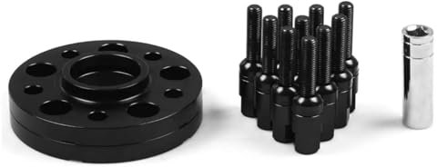 Spürverbreiterungsatz 1Set 15mm 5x112mm 66,6mm Hub Centric Bore Spurverbreiterungen M12x1.5 Schrauben Für Benz W202 W203 W204 W215 W208 W219 Schwarz Spurverbreiterungen