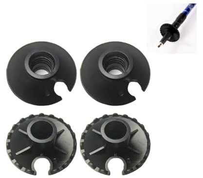 Ceeyoll 4 Stück Tourenteller Schneeteller mit Gewinde Trekking Pole Basket Mud Ski Basket - Matschkörbe Gummipuffer Tourenteller für Die Meisten Standard Wanderstöcke Gummipuffer für Wanderstöck